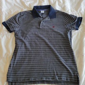 BROOKS BROTHERS Polo Men's Shirt Size L Navy Blue Striped